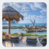Costa Maya, Mexico Vierkante Sticker (Voorkant)