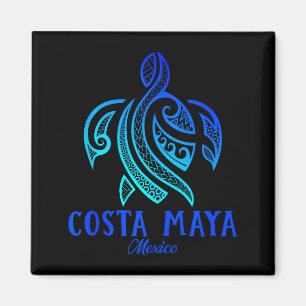 Costa Maya Mexico Zeeschildpad Tie Dye Hibiscus St Magneet
