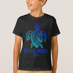 Costa Maya Mexico Zeeschildpad Tie Dye Hibiscus St T-shirt