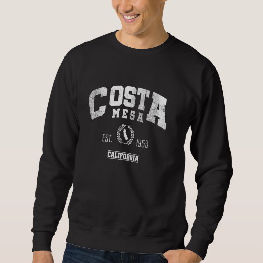 Costa Mesa CA Californië throwback Trui (Voorkant)