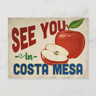 Costa Mesa California Apple - Vintage Travel Briefkaart