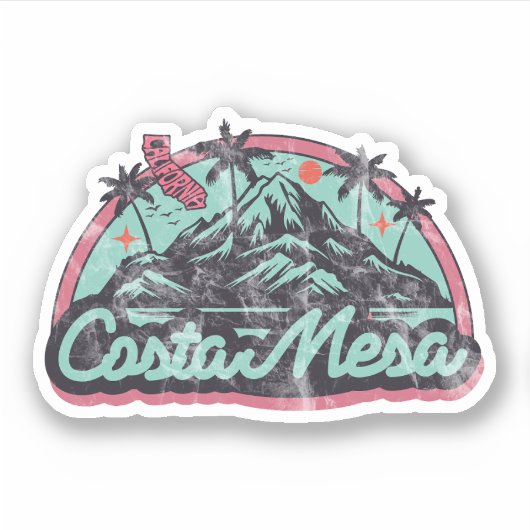 Costa Mesa, Californië Sticker (Voorkant)