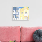 Costa Nova Beach Houses #2 Canvas Afdruk (Insitu (Woonkamer))