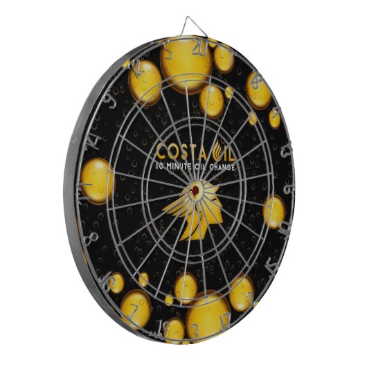 Costa Oil Drop Design Dartboard Dartbord (Voorkant Links)