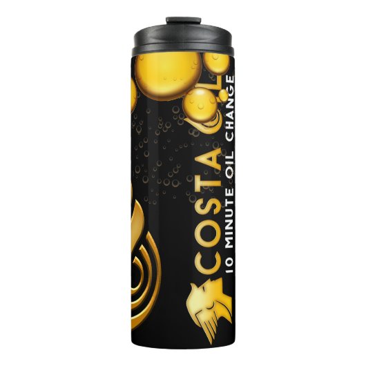 Costa Oil Drop en Stripe Thermische Tumbler Thermosbeker (Voorkant)
