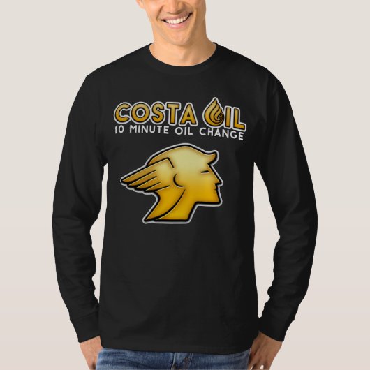 Costa Oil Medewerker Lange Mouw Zwart Shirt (Voorkant)