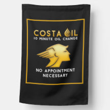 Costa Oil Out-deur Verticale vlag