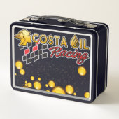 Costa Oil Racing Carson Ware Black Metal Lunchbox (Achterkant)