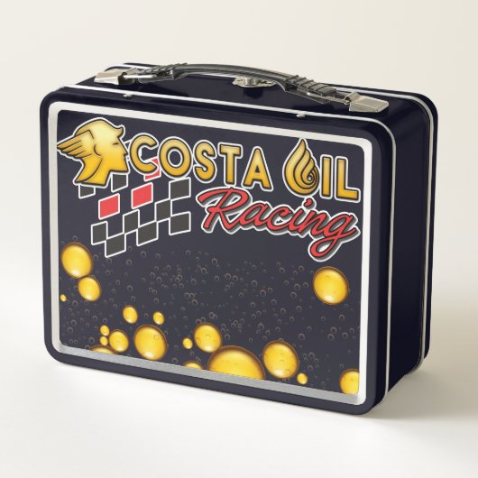 Costa Oil Racing Carson Ware Black Metal Lunchbox (Achterkant)