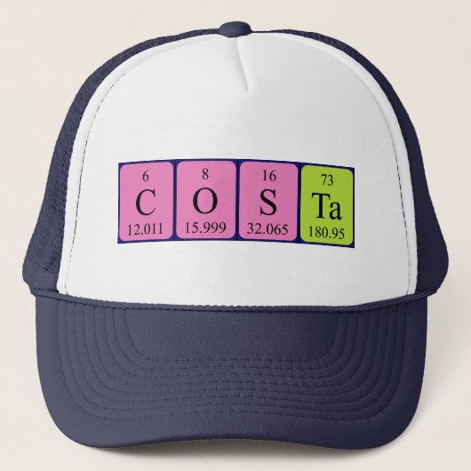 Costa periodiek pet voor tabelnaam (Voorkant)