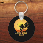 Costa Rica 2022 Matching Family Vacation Retro Sleutelhanger (Voorkant)