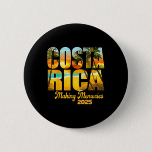 Costa Rica 2025 Herinneringen maken die overeenkom Ronde Button 5,7 Cm