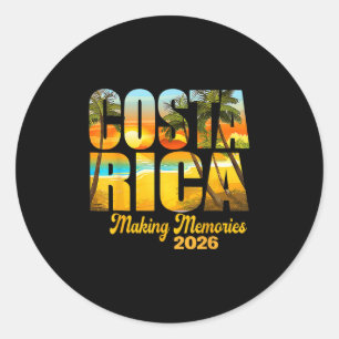 Costa Rica 2026 Herinneringen Maken Overeenkomende Ronde Sticker