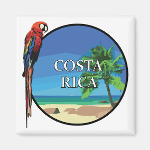 Costa Rica - 2 inch Square Magnet
