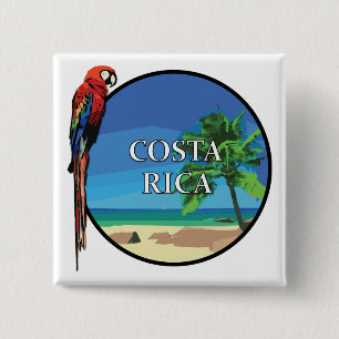 Costa Rica - 2 inch vierkante Button