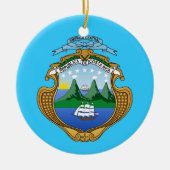 COSTA RICA Aangepaste kerstversiering Keramisch Ornament (Voorkant)