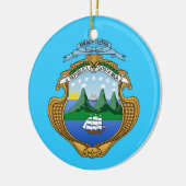 COSTA RICA Aangepaste kerstversiering Keramisch Ornament (Links)