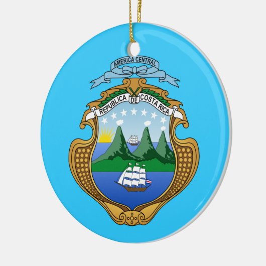 COSTA RICA Aangepaste kerstversiering Keramisch Ornament (Links)