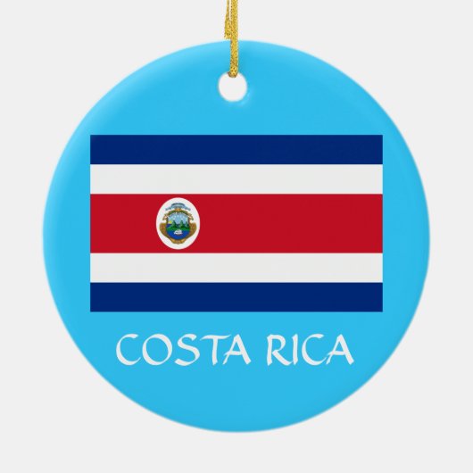 COSTA RICA Aangepaste kerstversiering Keramisch Ornament (Achterkant)