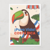 Costa Rica Art Vintage Travel Illustratie Briefkaart (Voorkant)