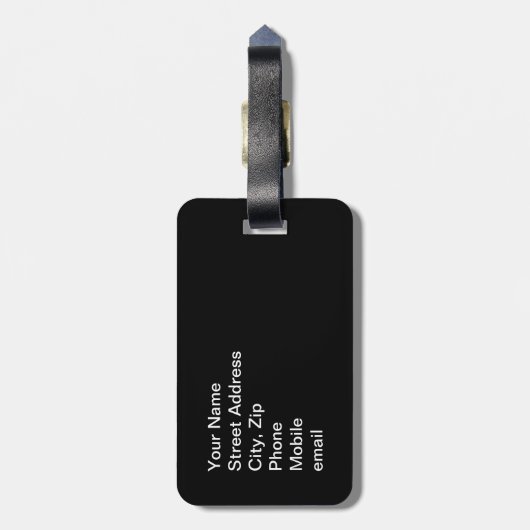 Costa Rica Bagagelabel (Achterkant verticaal)