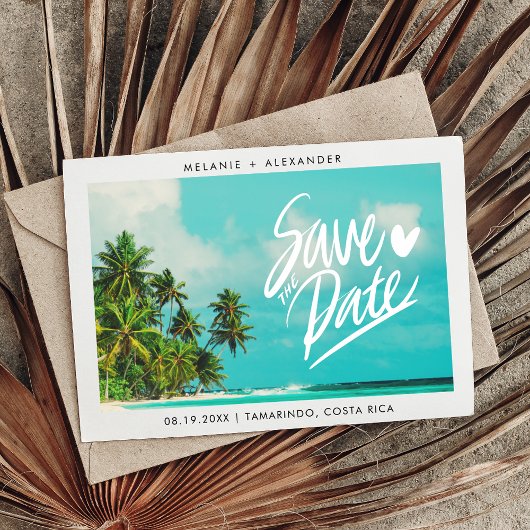 Costa Rica Beach Destination Wedding Save the Date