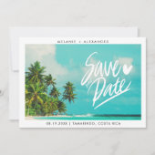 Costa Rica Beach Destination Wedding Save the Date (Voorkant)