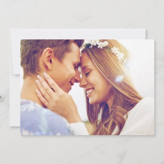 Costa Rica Beach Destination Wedding Save the Date (Achterkant)