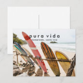 Costa Rica Beach Foto Surfende Briefkaart (Voorkant / Achterkant)