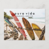 Costa Rica Beach Foto Surfende Briefkaart (Voorkant)
