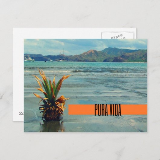 Costa Rica Beach Pura Vida Briefkaart (Voorkant / Achterkant)