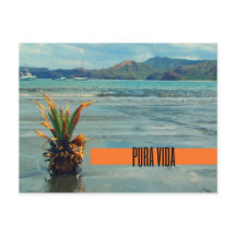 Costa Rica Beach Pura Vida Briefkaart