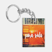 Costa Rica Beach Pura Vida Souvenir Sleutelhanger (Voorkant Links)