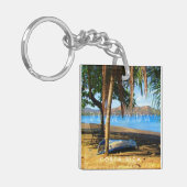 Costa Rica Beach Souvenir  Sleutelhanger (Voorkant Links)