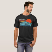  Costa Rica Beach Surfing Retro Surf Wave T-shirt (Voorkant volledig)