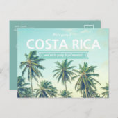 Costa Rica Beach Weddenschap redt de data Aankondigingskaart (Voorkant / Achterkant)