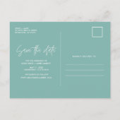 Costa Rica Beach Weddenschap redt de data Aankondigingskaart (Achterkant)