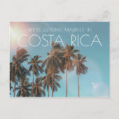 Costa Rica Beach Wedding Save the Date Aankondigingskaart (Voorkant)