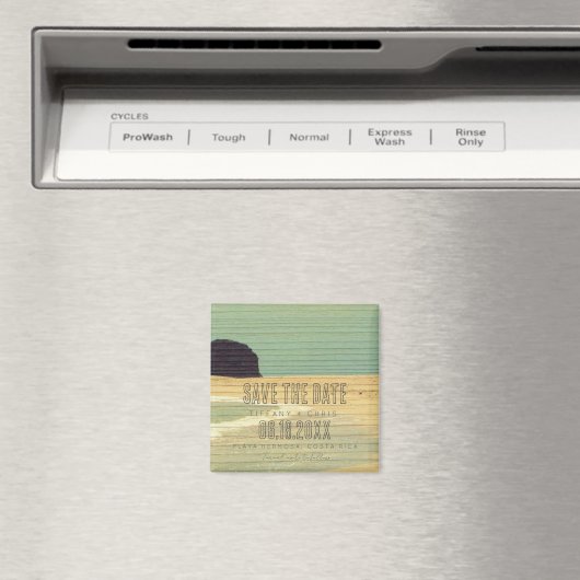 Costa Rica Beach Wedding Save the Date Magneet (Insitu (Vaatwasser))