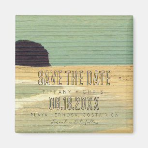 Costa Rica Beach Wedding Save the Date Magneet