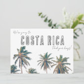 Costa Rica Bestemming Strand Bruiloft Save the Dat Save The Date (Staand voorkant)
