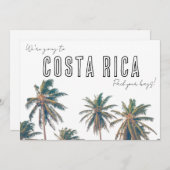 Costa Rica Bestemming Strand Bruiloft Save the Dat Save The Date (Voorkant / Achterkant)
