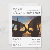 Costa Rica bestemming trouwfoto Save The Date (Voorkant)
