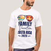 Costa Rica bijpassende familie vakantie 2025 waard T-shirt (Voorkant)