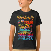 Costa Rica Birthday Trip Vacation 2026 Matching Gr T-shirt (Voorkant)