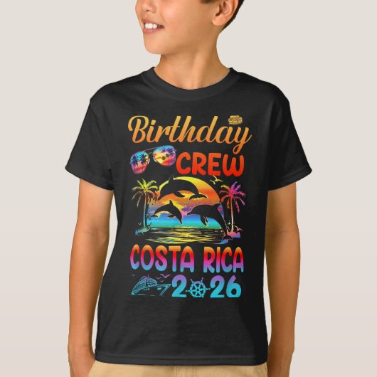 Costa Rica Birthday Trip Vacation 2026 Matching Gr T-shirt (Voorkant)