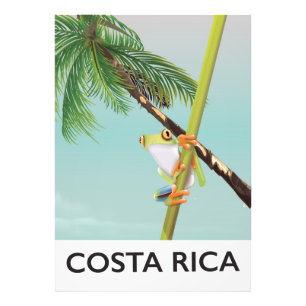 Costa Rica Boomkikker Vakantieposter Foto Afdruk