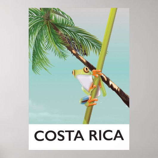 Costa Rica Boomkikker Vakantieposter Poster (Voorkant)
