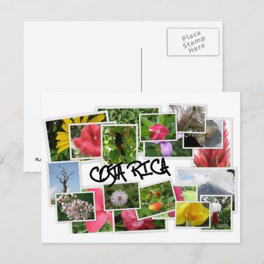 COSTA RICA BRIEFKAART (Voorkant / Achterkant)