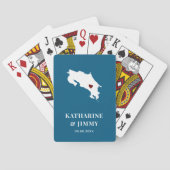 Costa Rica bruiloft gunst dek van kaarten, kaart (Achterkant)